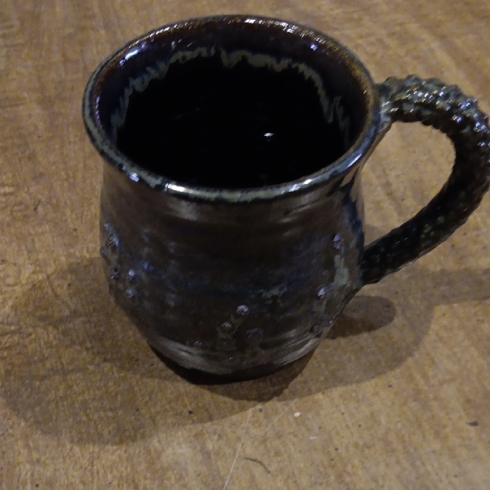 Rustic Ceramic Mug Set - Green and Brown - Picture 2 of 8